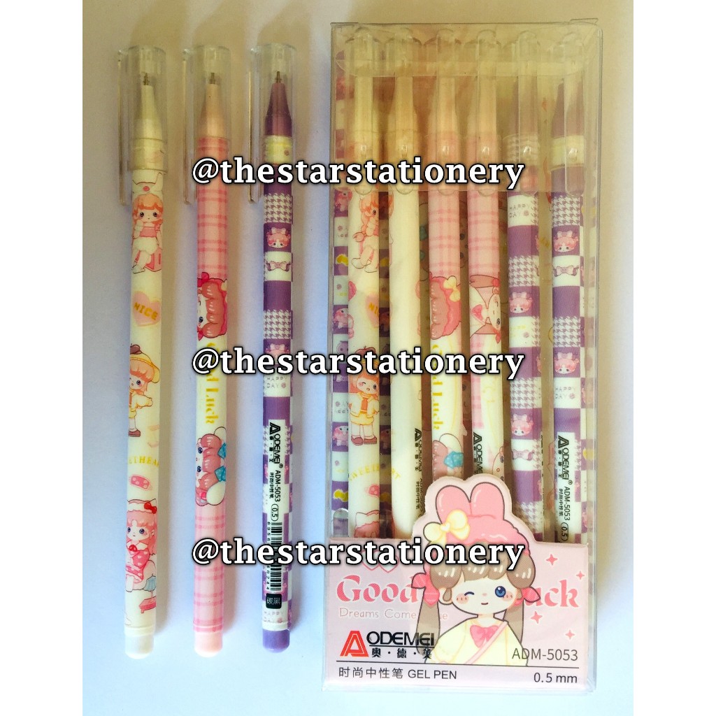 

(1 Biji) GROSIR Bolpen Aodemei ADM-5053 Good Luck 0.5 mm Gel Pen / Gel Pen Aodemei ADM5053 Good Luck