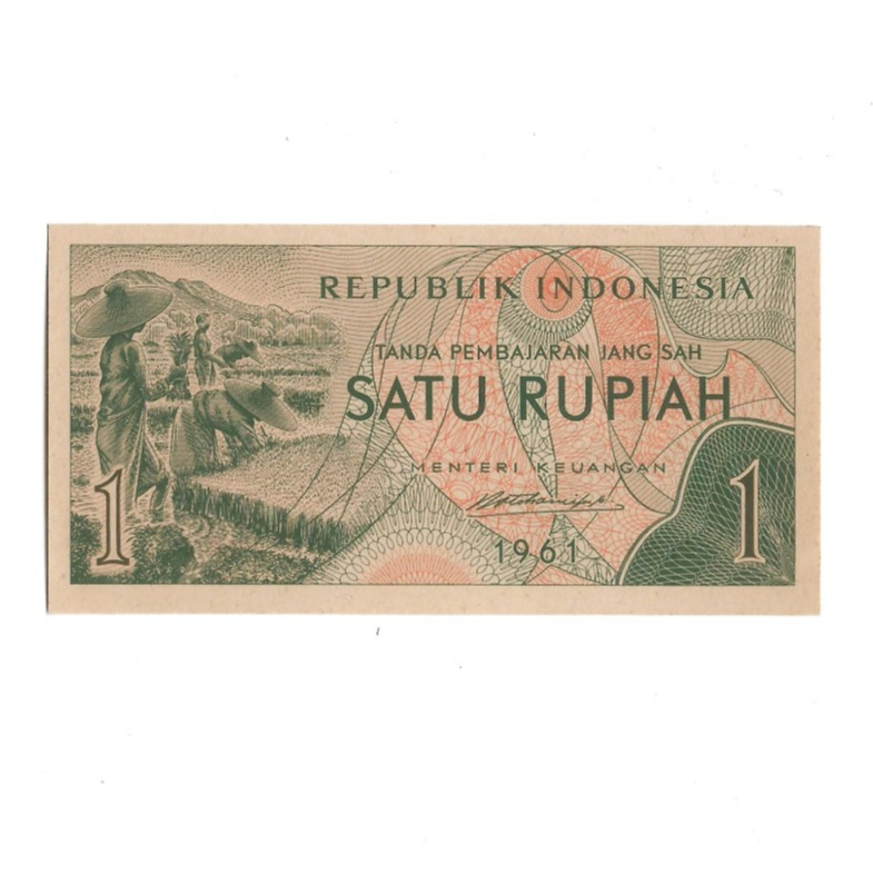 Uang kuno Indonesia 1 Rupiah 1961 Seri Sandang Pangan II