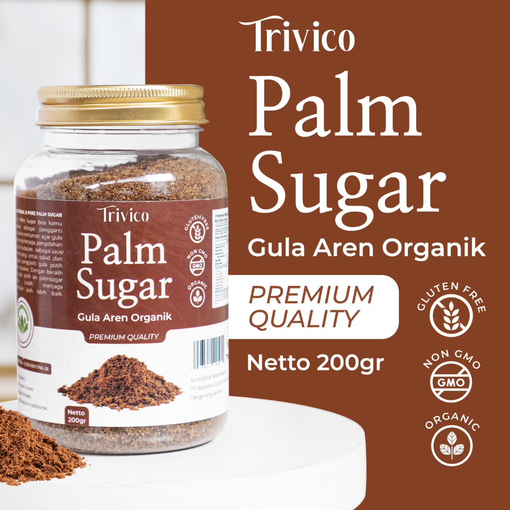 

TRIVICO | PALM SUGAR POWDER | GULA AREN SEMUT BUBUK | GULA AREN NIRA | GULA AREN BUBUK ORGANIK | GULA AREN SEMUT BUBUK 200 GRAM