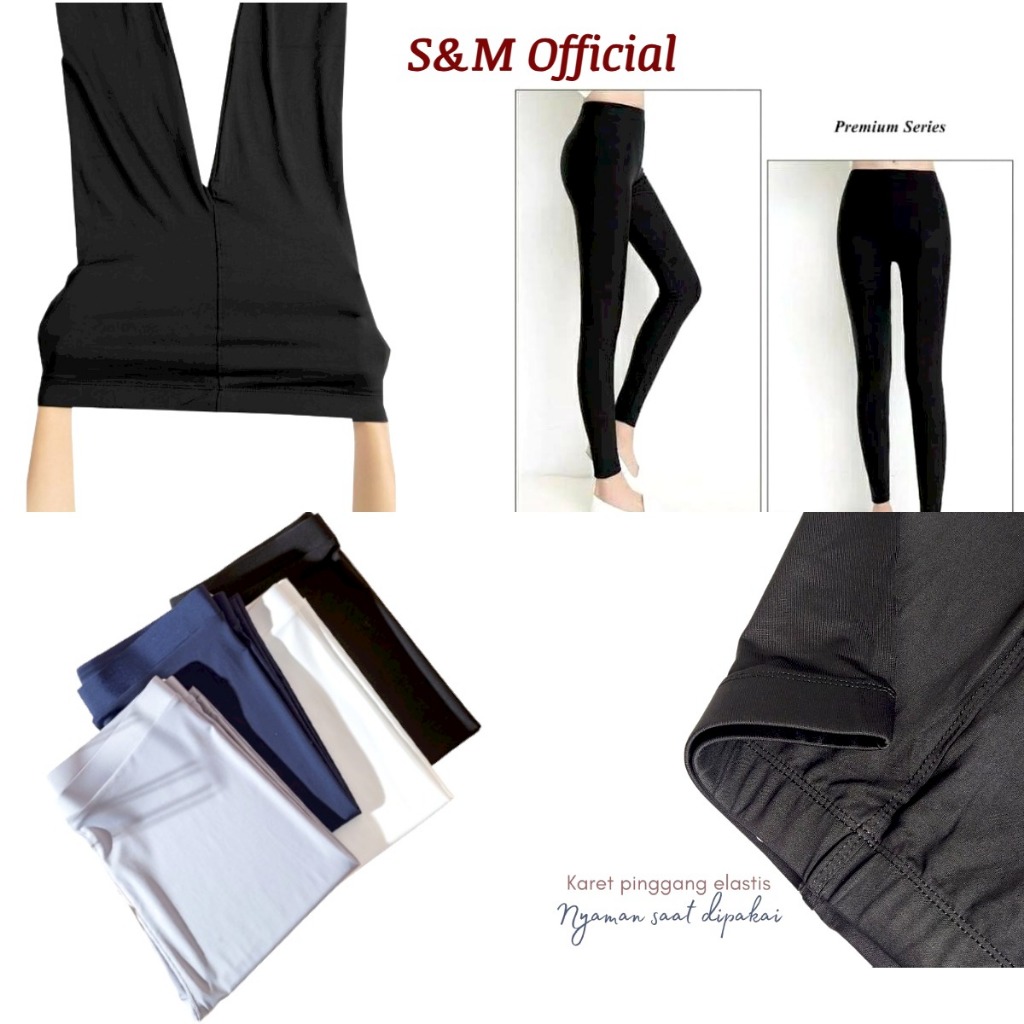 Legging Wanita Dewasa Bahan Spandex Licin| Legging Polos Premium Size Standar & Jumbo | Legging nyam