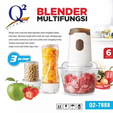[BIYOO MART] Q2-7888 BLENDER MULTIFUNGSI BLENDER SERBAGUNA BLENDER PERAKTIS BLENDER PLASTIK Q2-7888
