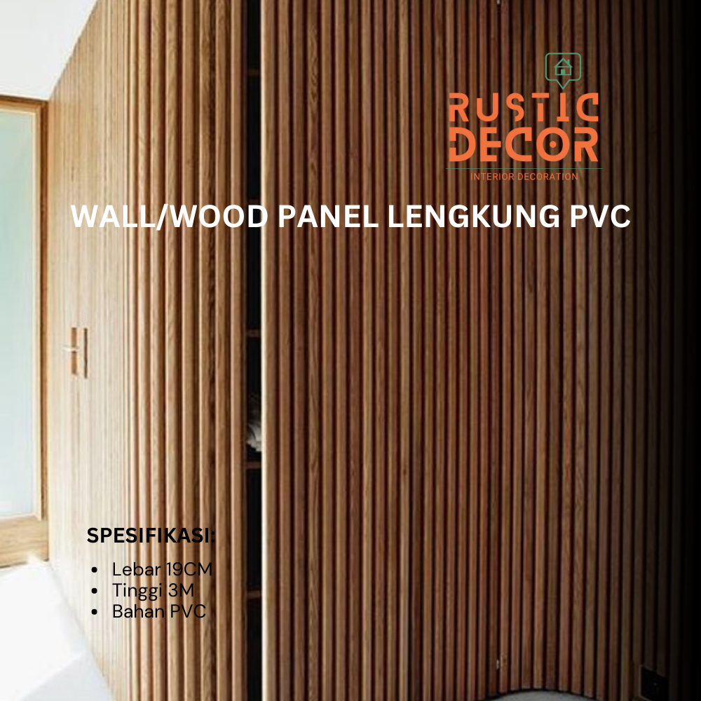 3M X 19CM Wall/Wood Panel WPC VPC Lengkung Premium Termurah dan Lengkap