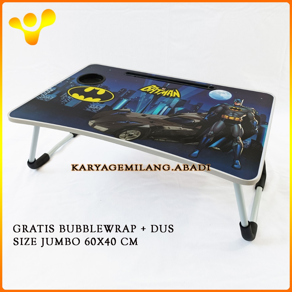 Meja belajar lipat besar 60x40 cm meja laptop meja lipat karakter Batman