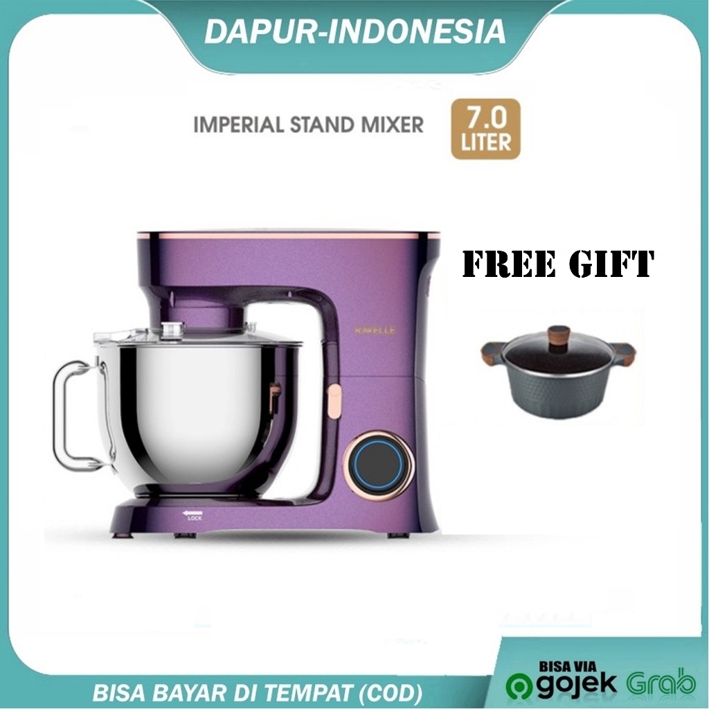 RAVELLE Stand Mixer 7L Imperial Electric Mixer - Mystique Velvet