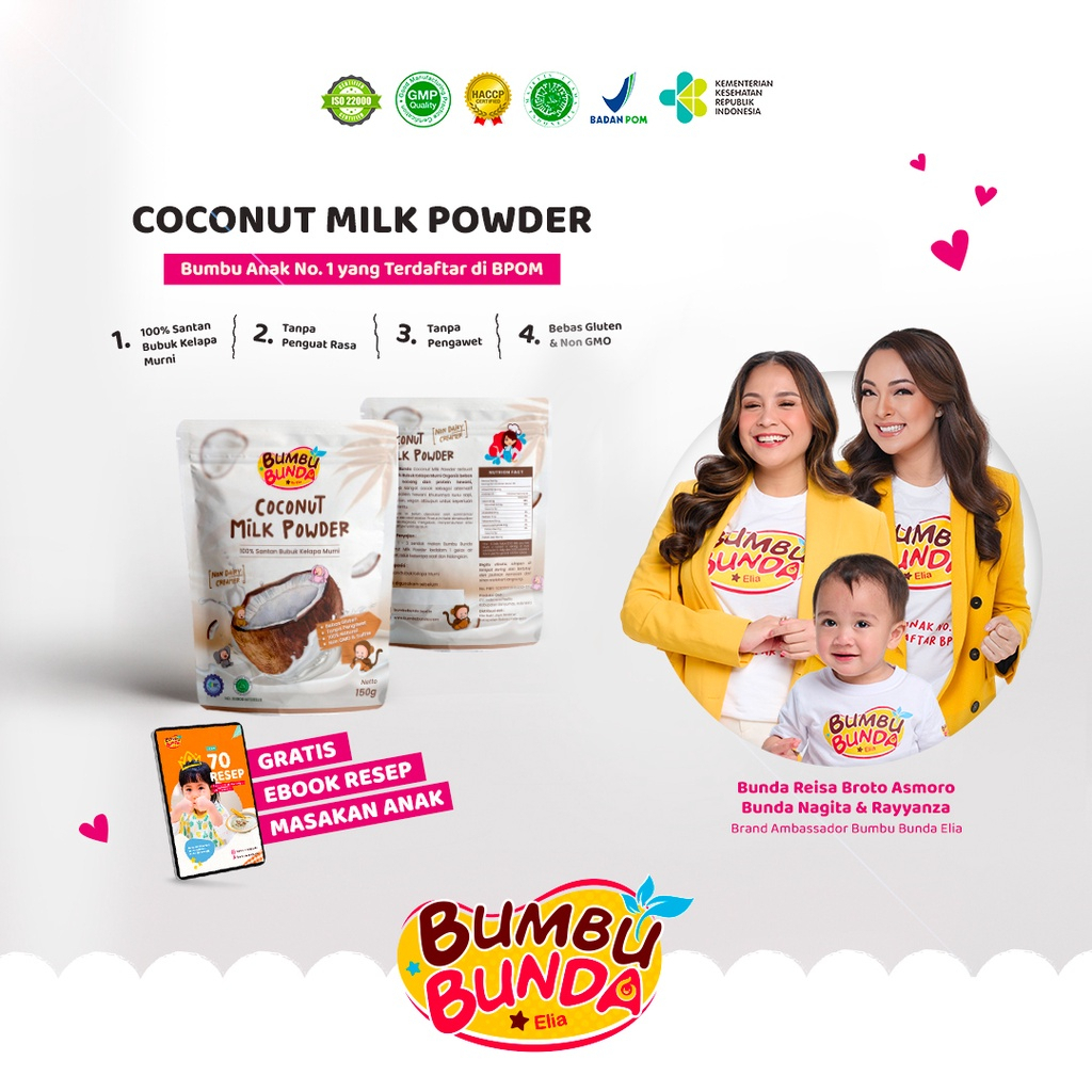 Bumbu Bunda Elia Coconut Milk Powder - Santan MPASI / Santan Organik Bayi