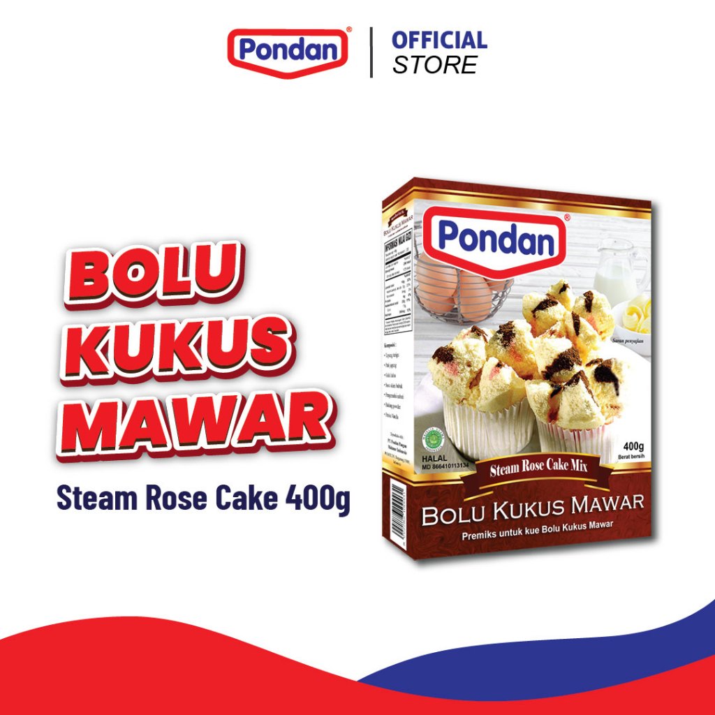 

Pondan Bolu kukus mawar 400g