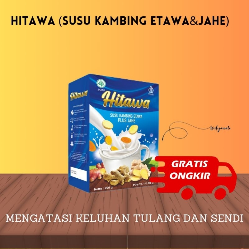 

SUSU HITAWA, SUSU NYERI SENDI (BERGARANSI) (ASLI) UNTUK TULANG, SUSU ETAWA PLUS JAHE
