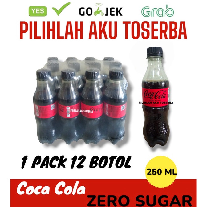 

➼ Coca Cola ZERO SUGAR MINI Botol Pet Imut - ( HARGA 1 PACK ISI 12 ) ➵Promo