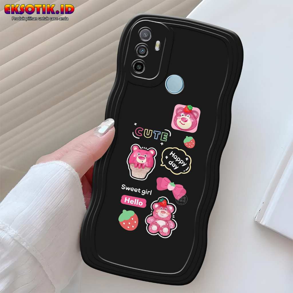 Softcase Gelombang Oppo A53 Motif - Eksotik.id - Casing Oppo A53 - Skin Case Handphone - Silikon Hp 