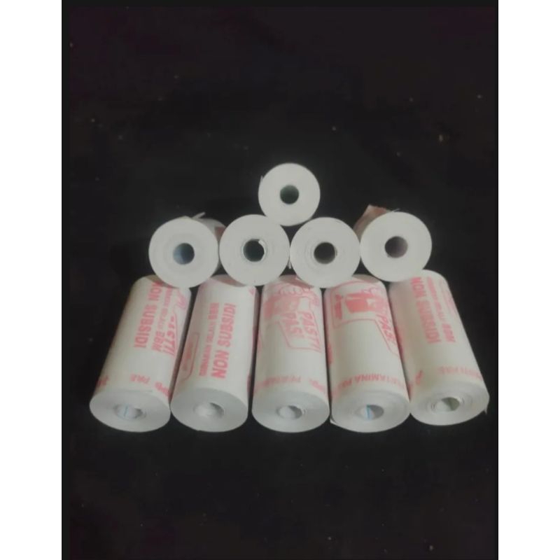 

10 pcs Kertas thermal paper roll logo SPBU 58x30mm