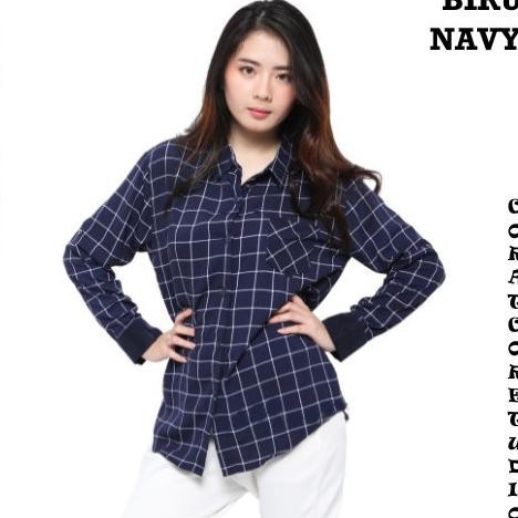 Kemeja Flanel Lengan Panjang Wanita Flannel Outfit Cewe Hijab ootd Terbaru Kemeja Kotak Kotak