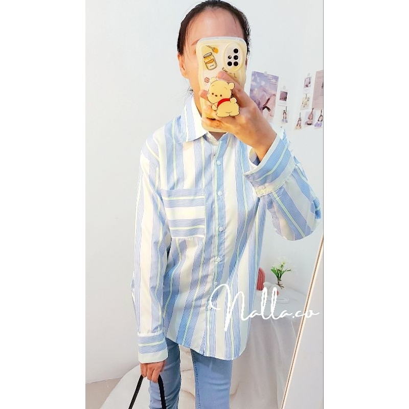 Jenny Oversize Blouse || Korean Basic Line Blouse || Basic Line Tunik Hijab Busui [IMPORT]