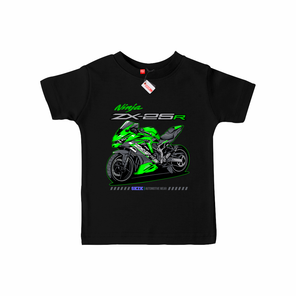 SAKAZUKI Kaos Baju T Shirt Distro Anak Gambar Motor KAWASAKI NINJA ZX 25 R