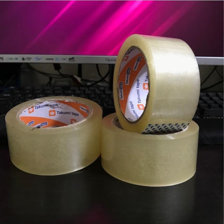 

TERMURAH Lakban Bening Tape 45mm x 90 yard Kuat Dan Lengket