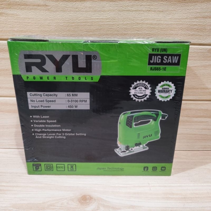 Mesin Jigsaw Kayu mesin gergaji Potong Triplek RYU Jig Saw Tangan RJS65-1E