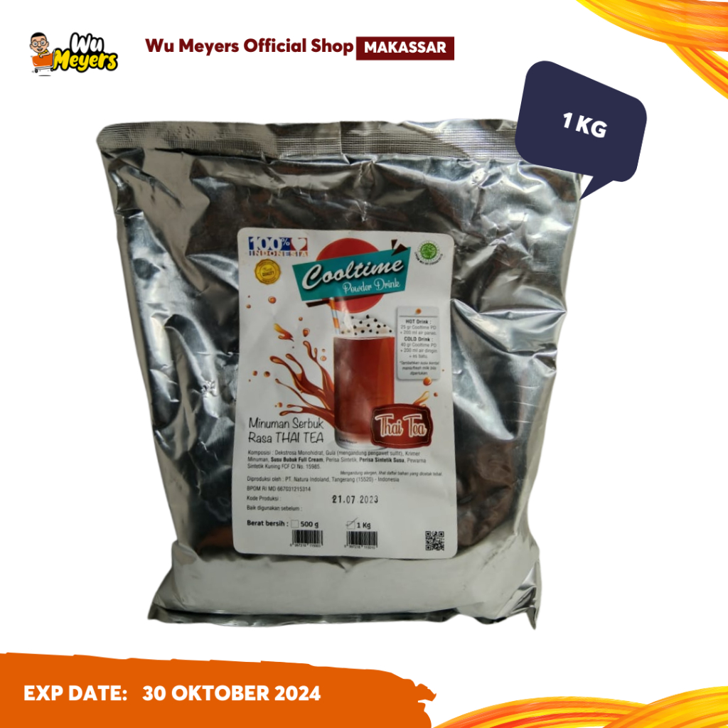 Cooltime Thai Tea 1kg - Minuman Bubuk Instan - Wu Meyers Makassar