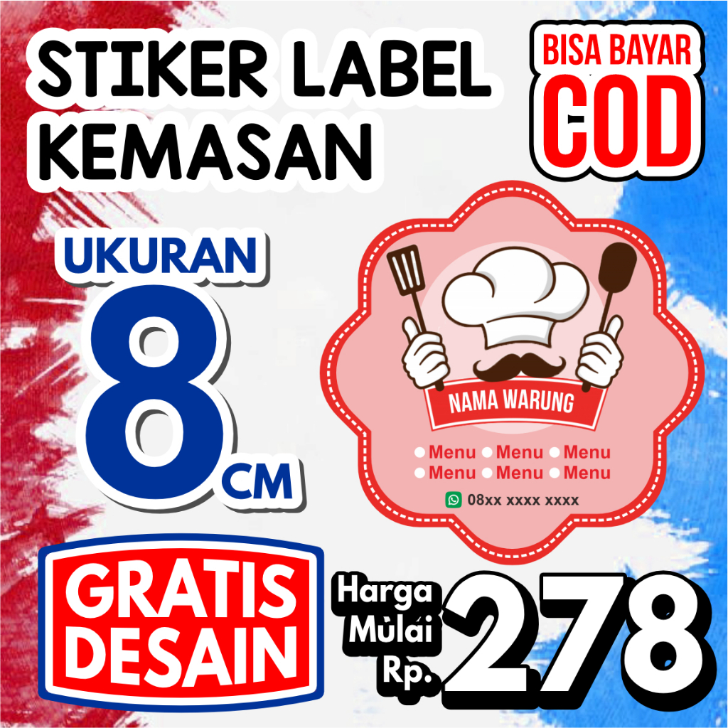 

Stiker Label 8 cm / Stiker Kemasan / Stiker Produk / Stiker Label / Stiker Cutting