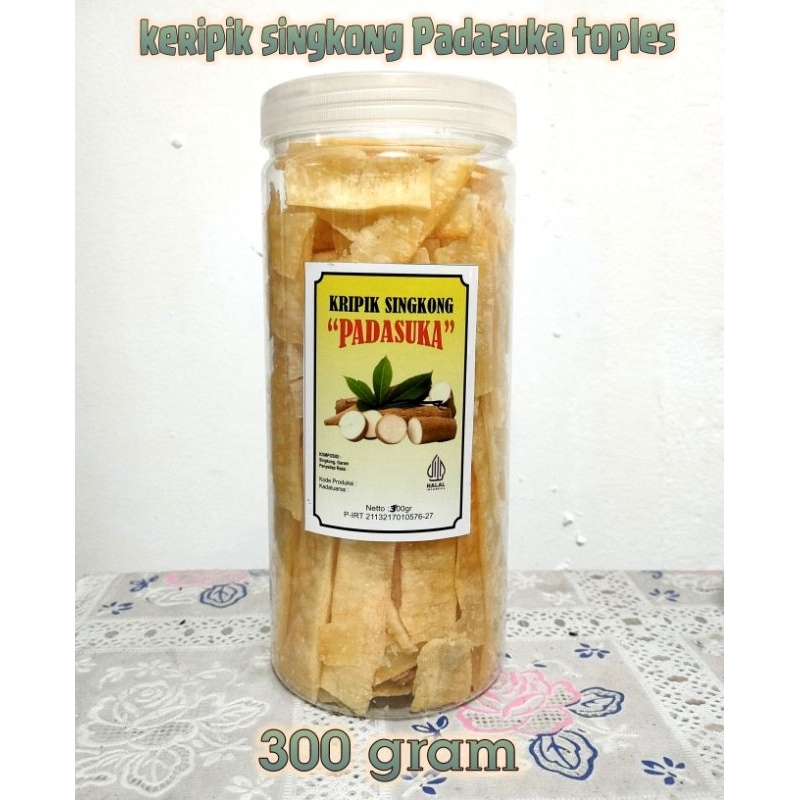 

Keripik singkong asin/original Padasuka Lembang (toples) 300gram