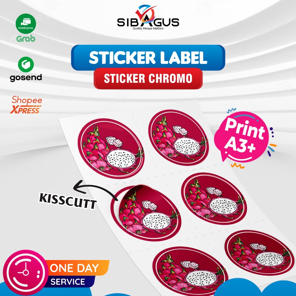 

Stiker Label Kemasan | Stiker Chromo Kiss Cut | Stiker Pouch | Stiker Ukuran A3 +