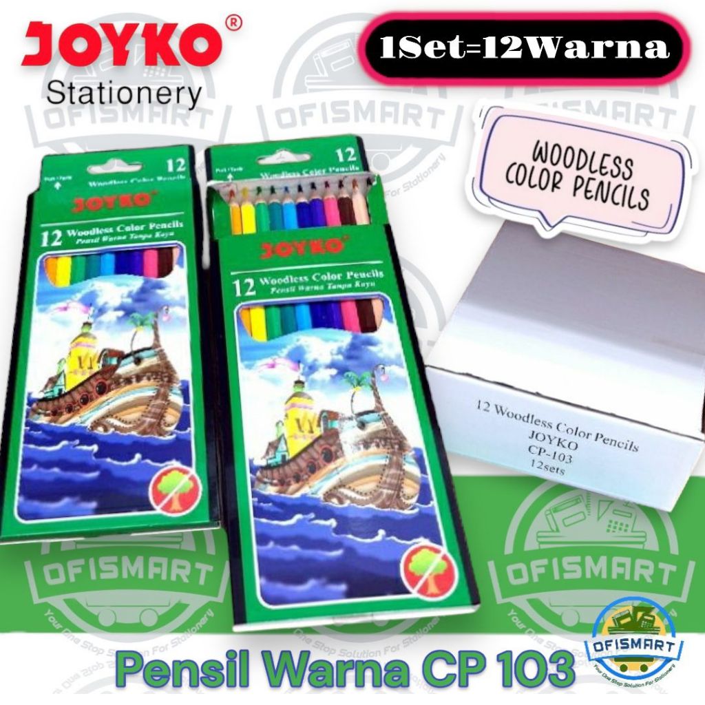 

Joyko Pensil Warna Panjang CP-103 | @1SET=12Warna