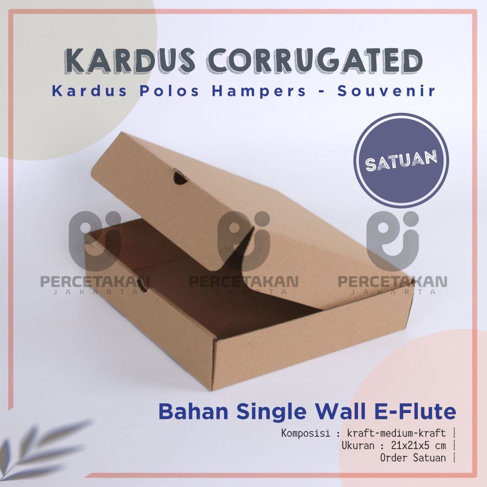 

Kardus Corrugated 21x21x5 CM | Die Cut | Kotak Karton | Box Packing Souvenir Pizza