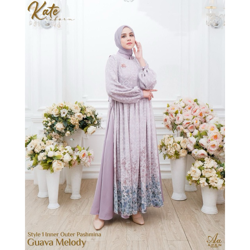KATE REBORN ADEN // gamis mewah // gamis terbaru // gamis warna guava