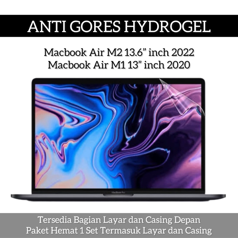 Anti Gores Macbook Air M2 Macbook Air M1 Screen Protector Macbook Hydrogel