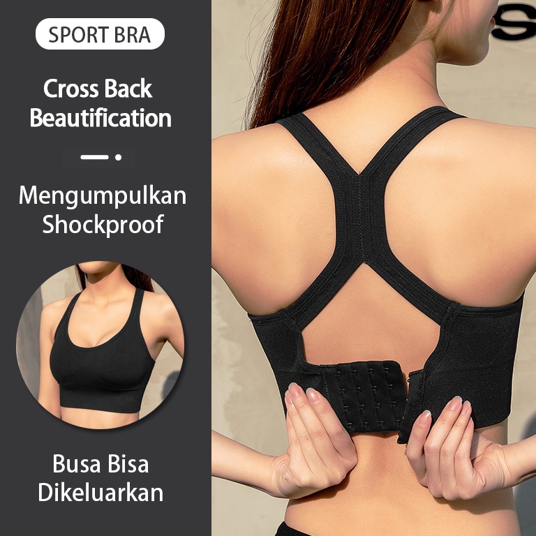 [Q87] Sport Bra Tanpa Kawat Bra Sport Push Up Bra Gym Yoga Bra Olahraga Bh Sport Bra 2021 5685