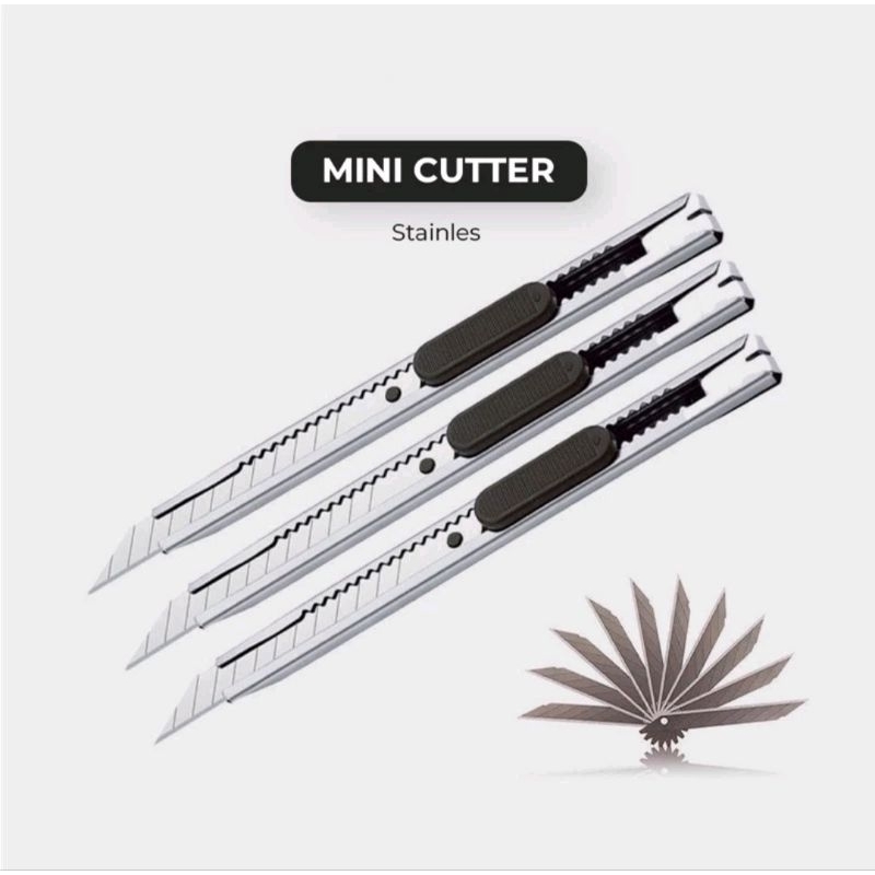 

Cutter Stainless Pisau Kecil Kater Cuter Mini Small Besi Serbaguna