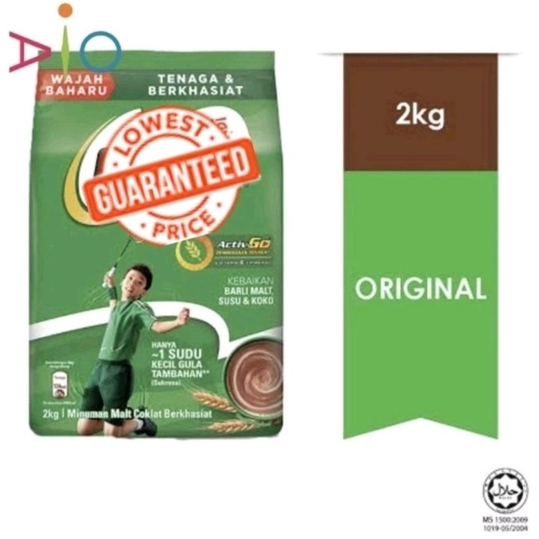 

3l Baru Activ-Go Bubuk Malt Coklat Malaysia 2kg Promo Tergila