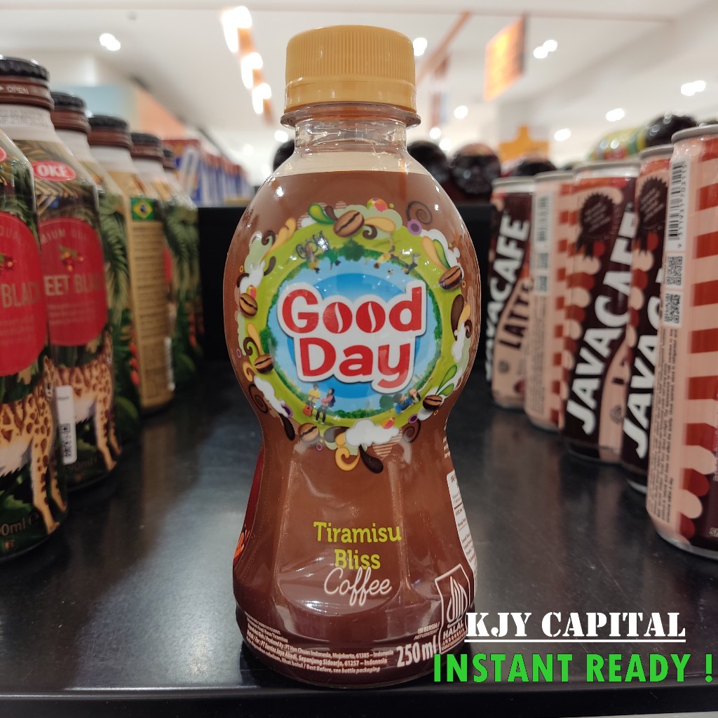 

MINUMAN GOOD DAY TIRAMISU BLISS COFFEE BOTOL 250ML / KOPI INSTAN / MINUMAN INSTAN