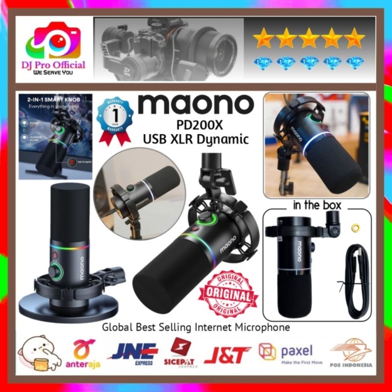 Maono PD200X USB XLR Dynamic PD 200X Microphone 200 X Podcast PD200 Link
