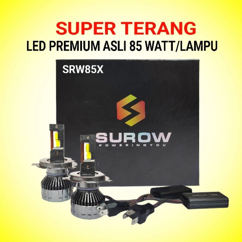 LAMPU LED MOBIL SUROW SRW85X SUPER TERANG H4 H11 H16 H8 H9 HB3 HB4 H7 H1 H27 HIR2 9005 9006 9012