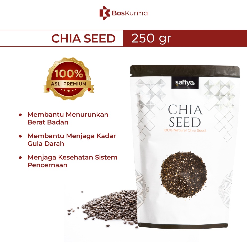 

[⌨D51➢] Origanic Black Chia Seed 250 Gram Biji Chiaseed Premium Original SAFIYA HERBAL Big Discount