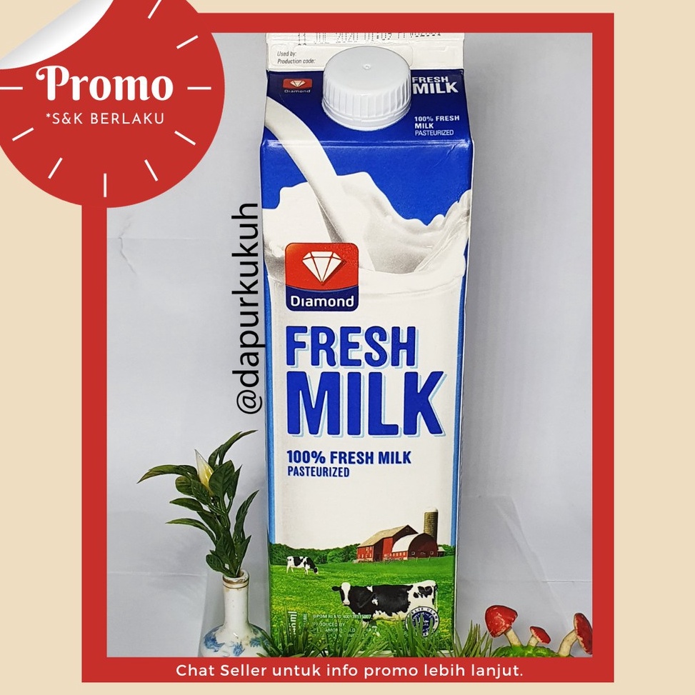 

XDZS2343 DiSkon !! Fresh Milk Diamond 946 ml / 1 L - Susu Segar Pasteurisasi