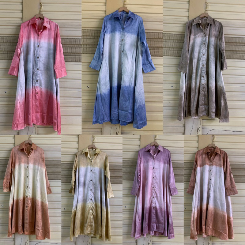 AZKIYA FASHIONTunik Tie Dye/Tunik Palembang/Tunik Pelangi/Tunik Bahan Katun Mikro/Tunik Bahan Silk/T