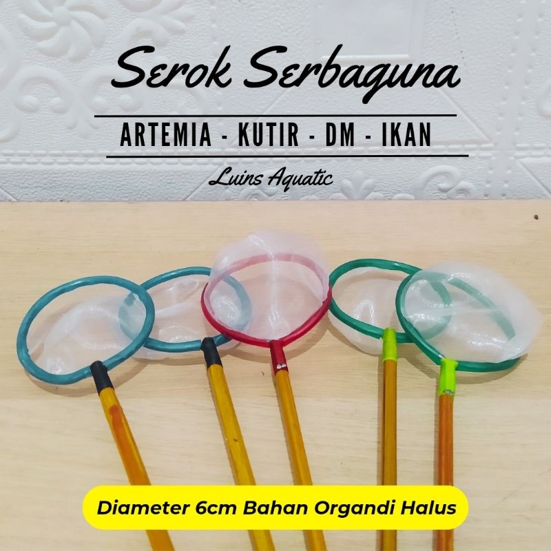 Serok Serokan Seser Sauk Jaring Saringan Artemia Kutir Kutu Air Daphnia Magna DM Jentik Nyamuk Ikan 