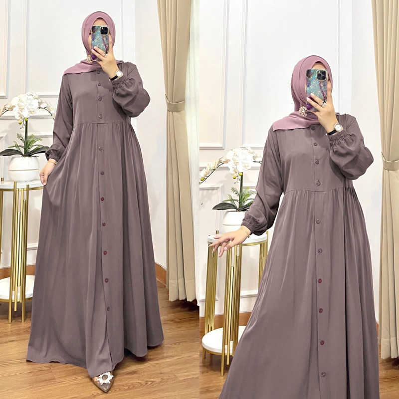 gamis katun twill uniqlo