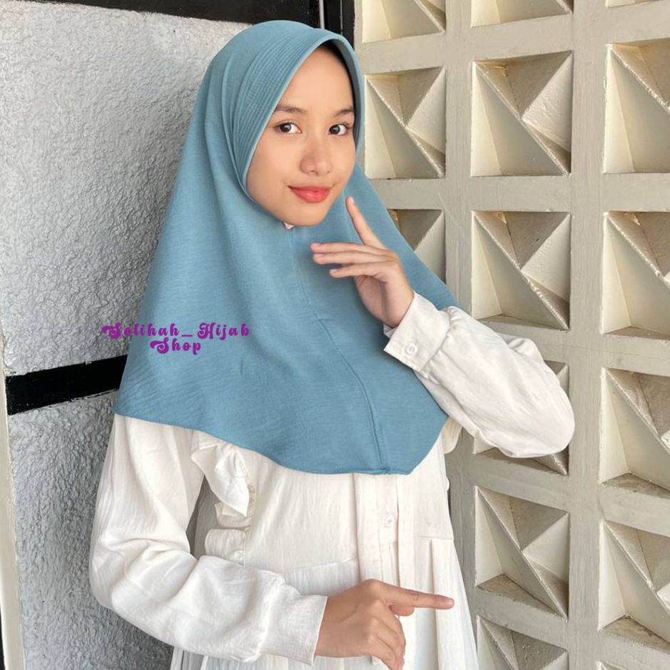 Bergo Instan Pet Crinkle Airflow Hamidah Size M /Bergo Instan Crinkle Airflow