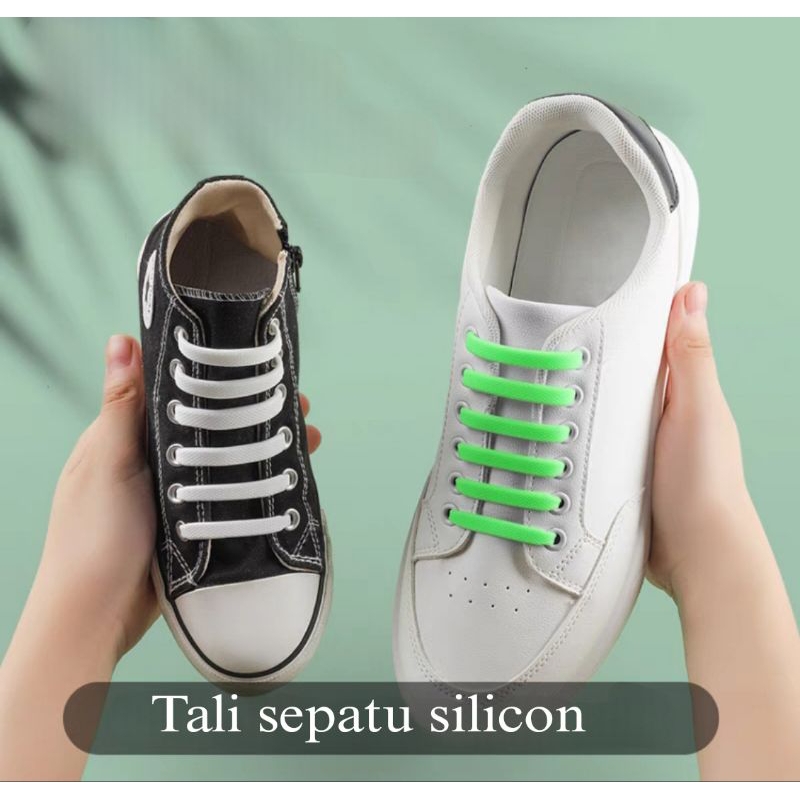 Tali sepatu silicon karet tali sepatu anak dewasa karet elastis