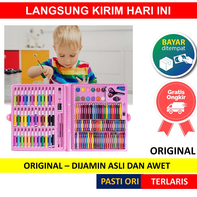 

Sup33r Pr0mo 150 pcs Crayon Alat Lukis Anak Pensil Warna Cat Air Perlengkapan Menggambar Melukis Mewarnai Set Art Full Set pc Krayon 150pcs 150pc Pastel Pena Cat Air Kuas Discount