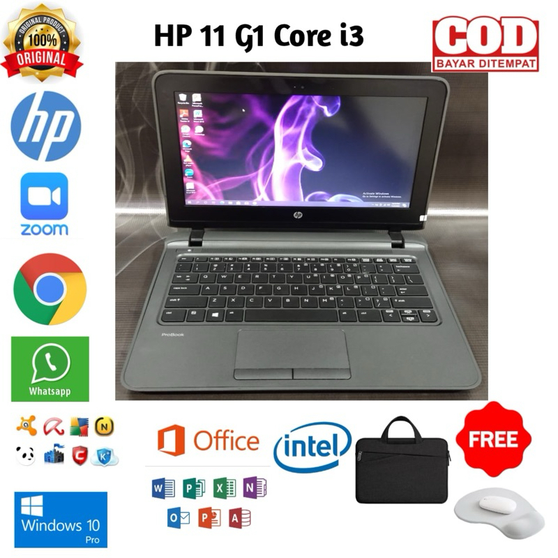 Laptop HP 11 G1 Core i3 gen 5 RAM 8 HDD 500GB - Windows 10 64 bit