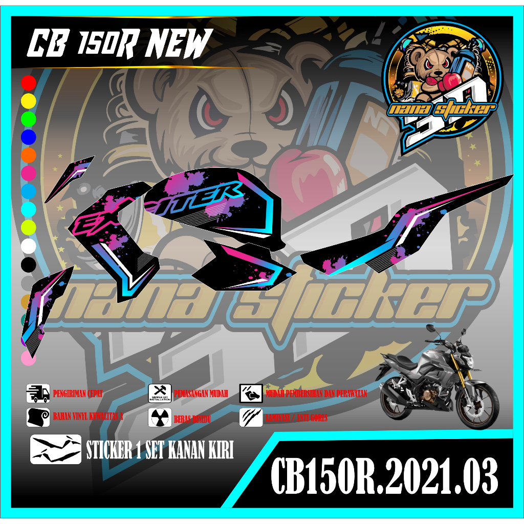 Striping CB150R 2021  / CB 150 R 2021 Variasi Stiker Sticker Skotlet Motor Stiker CODE 03