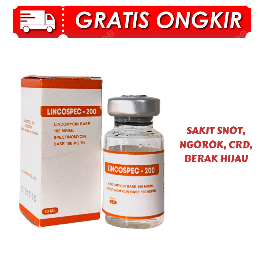 Lincospec 200 ( 10 ml )+ spuit 1 ml
