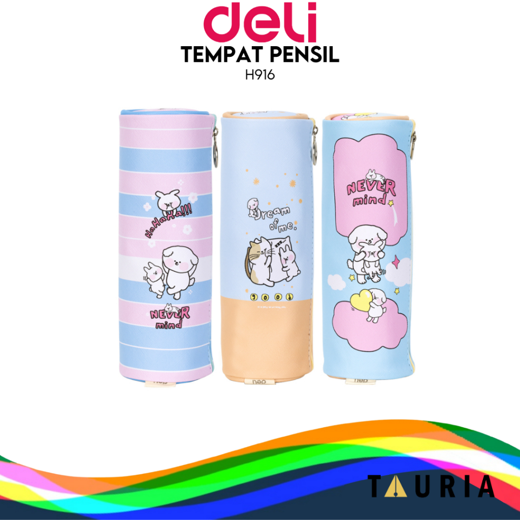 

KOTAK TEMPAT PENSIL KAIN SLETING BULAT DELI H-916 SOUVENIR KADO ANAK