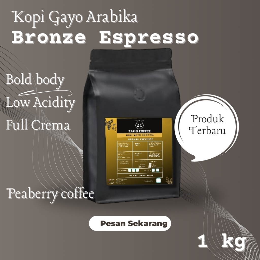 

Kopi Bronze Espresso 1 Kg Special Lanang Arabika Gayo