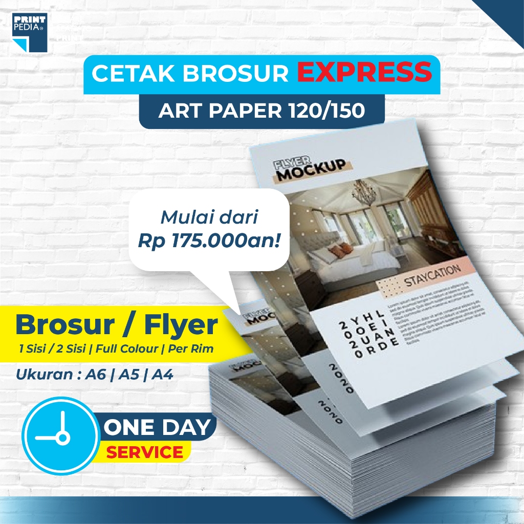 

Cetak Brosur Custom Art Paper 120/150 1 Sisi Atau 2 Sisi