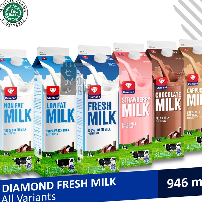 

TIPE WLI947 Susu Diamond Fresh Milk | Susu Segar Pasteurisasi 946ml