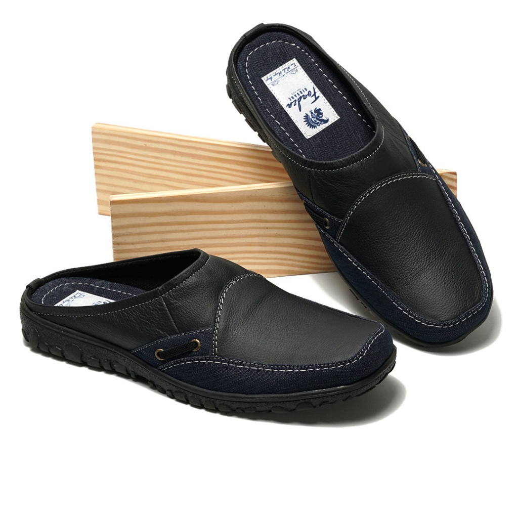 Sepatu Sandal Bustong Pria Bustong kulit Asli Denim CD912 XYZ