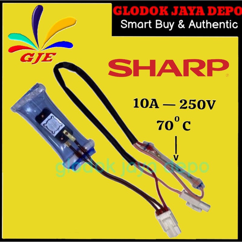 SENSOR KULKAS DEFROST BIMETAL + FUSE KULKAS SHARP RSD-025